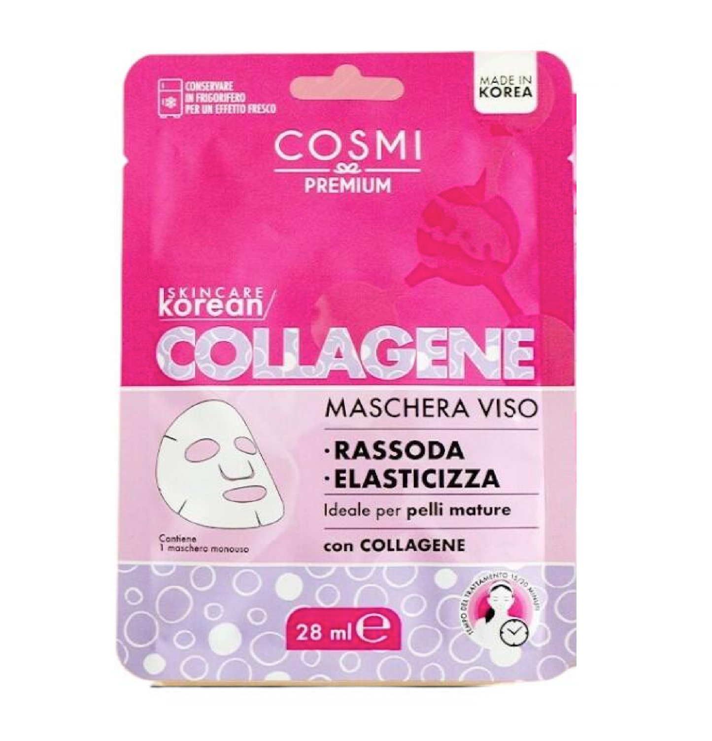 Maschera Viso Collagene - Levigante e Rassodante Anti-Età