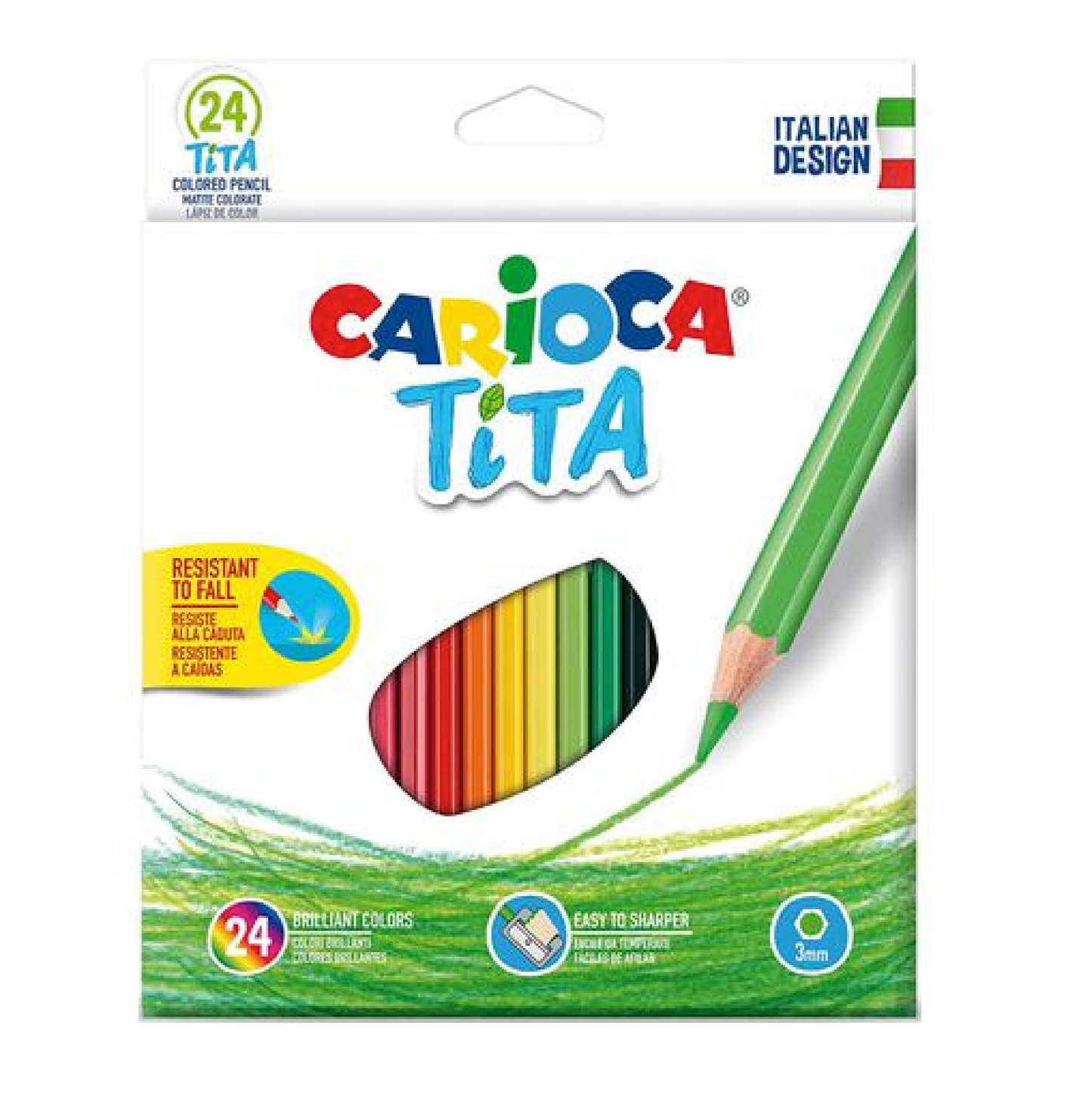 Pastelli Colorati CARIOCA Tita - Confezione 6, 12, 18, 24, 36 Pezzi