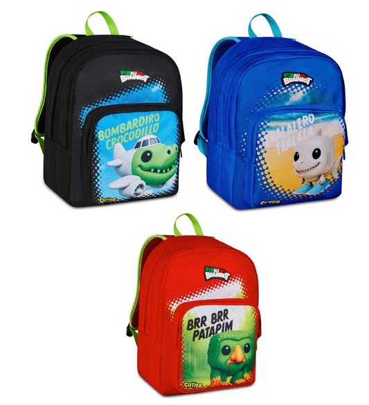 Zaino Scuola Brainrot Maxi Capienza 31L - Zaino Doppio Scomparto