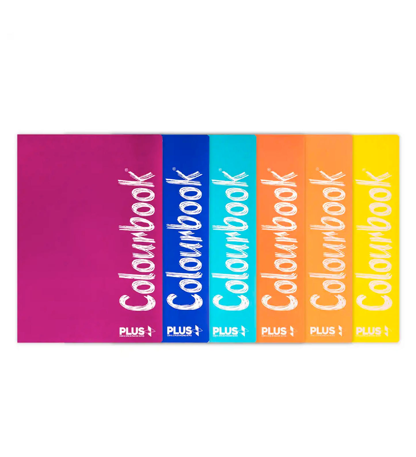Set 6 Quaderni Maxi Colourbook 100g Plus - Rigature Elementari Medie e Superiori 100g