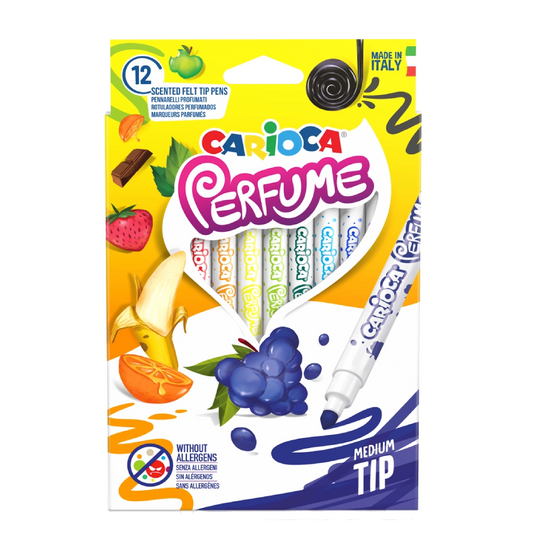 12 Pennarelli Perfume Senza Allergeni – Profumati alla Frutta con Punta Media