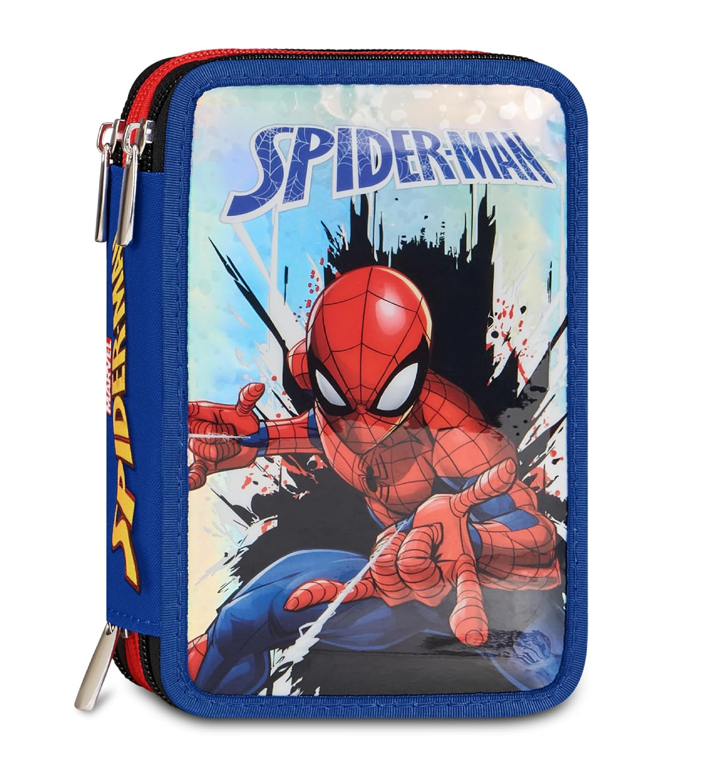 Astuccio 3 Zip Spiderman Completo Mitama - Astuccio Scuola Elementare