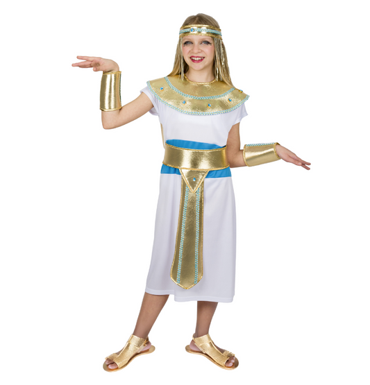 Costume Principessa Egiziana Bambina 3-14 Anni – Abito Carnevale Antico Egitto