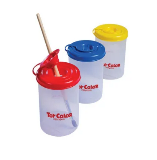 Barattolo Lavapennello - Accessorio per Pittura e Scuola