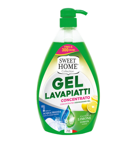 Gel Lavapiatti Concentrato Limone – Detergente Sgrassante Mani Delicate