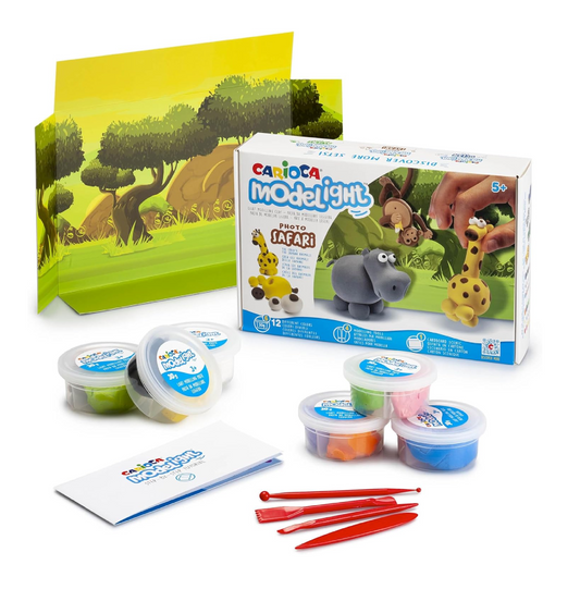Modelight Maxi Safari Giungla – Pasta Modellabile 12 Colori con Accessori