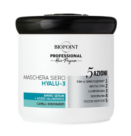 Maschera Siero Hyalu-3 5 Azioni – Idratazione Intensa, Volume e Lucentezza