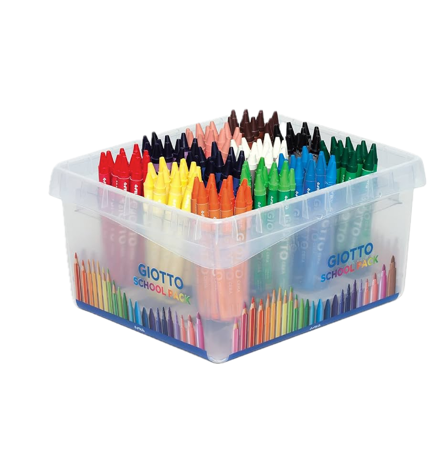 Schoolpack 144 Pastelli a Cera - Scorta Maxi per Scuole