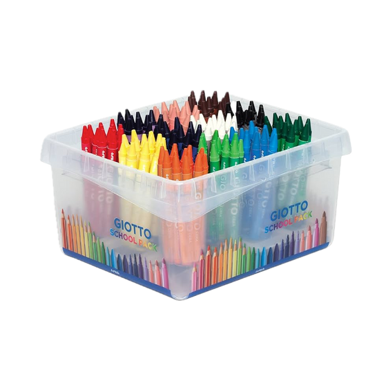 Schoolpack 144 Pastelli a Cera - Scorta Maxi per Scuole