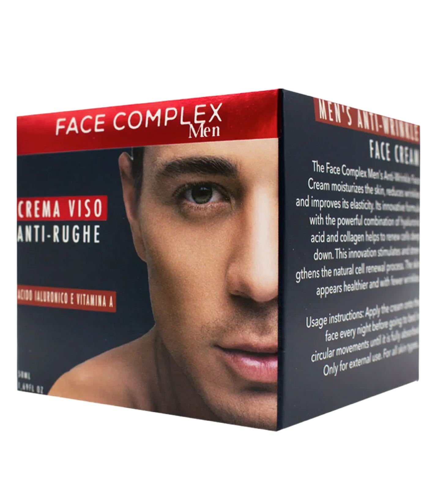 Crema Viso Uomo Anti-Age - Idratante e Tonificante