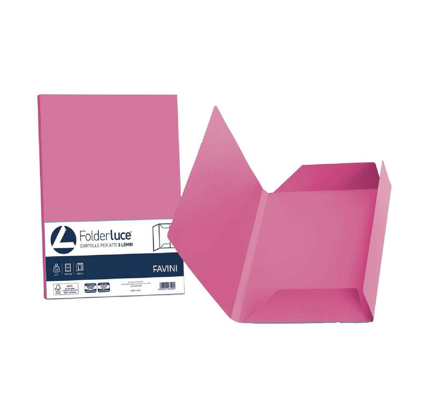 Cartelle tre Lembi 25pz  Ciclamino