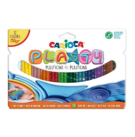 Plasty 12 Pasta Modellabile – Plastilina Colorata per Bambini