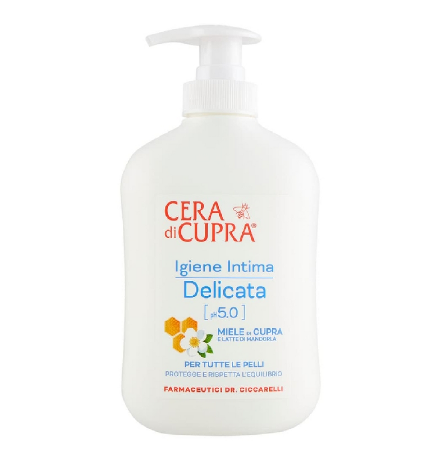 Igiene Intima Delicata pH 5,0 250 ml – Per Tutti i Tipi di Pelle con Miele e Latte di Mandorla
