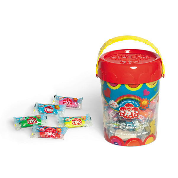 DIDO’ Maxi Vaso 100 Salsicciotti da 50g – Mega Set Pasta Modellabile per Bambini