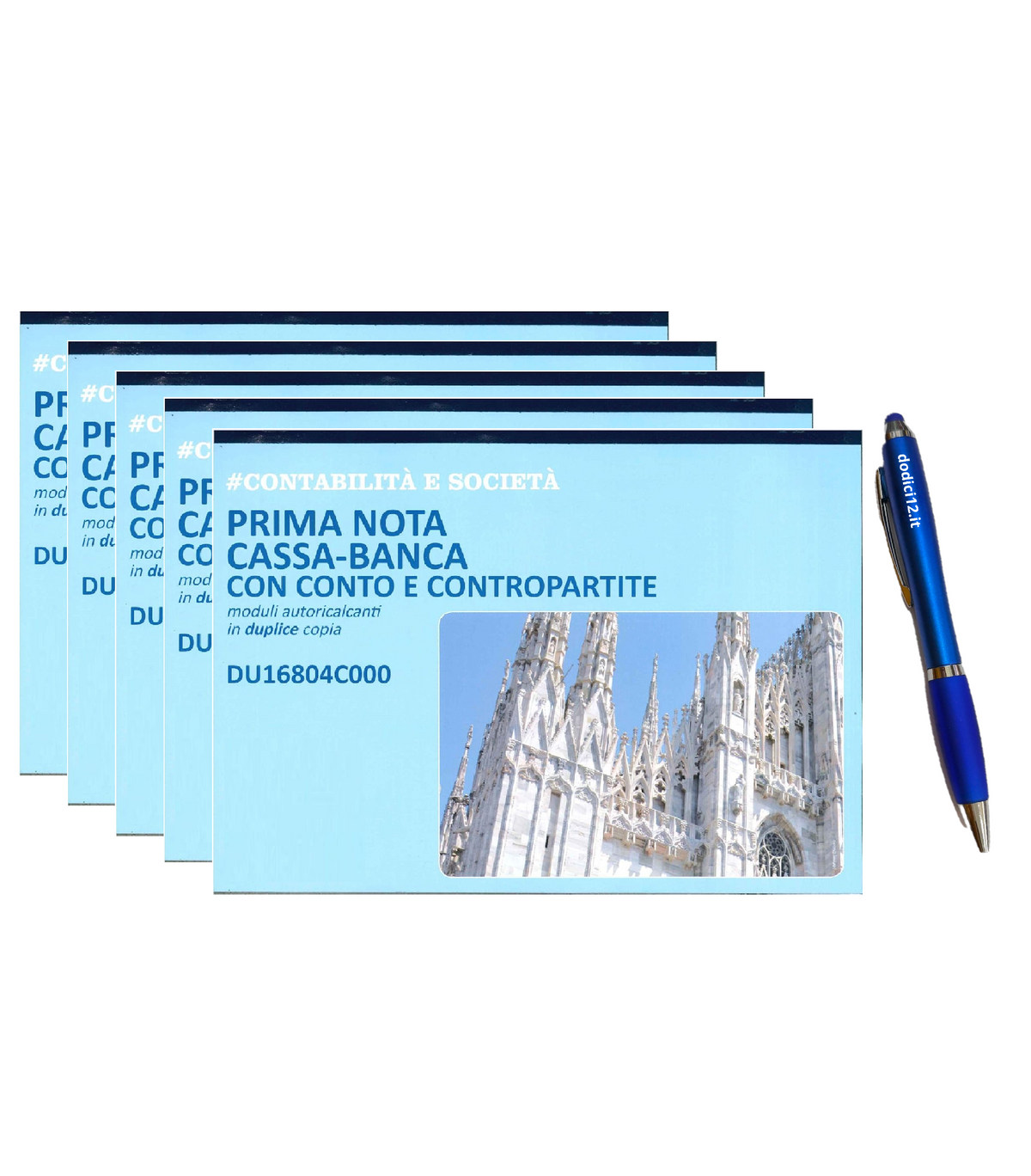 Registro Prima Nota Cassa e Banca A4 2 Copie | Penna Touch Dodici12