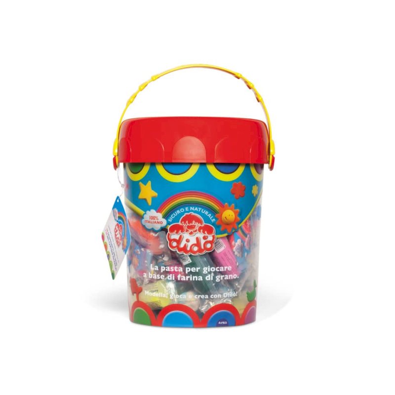 DIDO’ Maxi Vaso 100 Salsicciotti da 50g – Mega Set Pasta Modellabile per Bambini