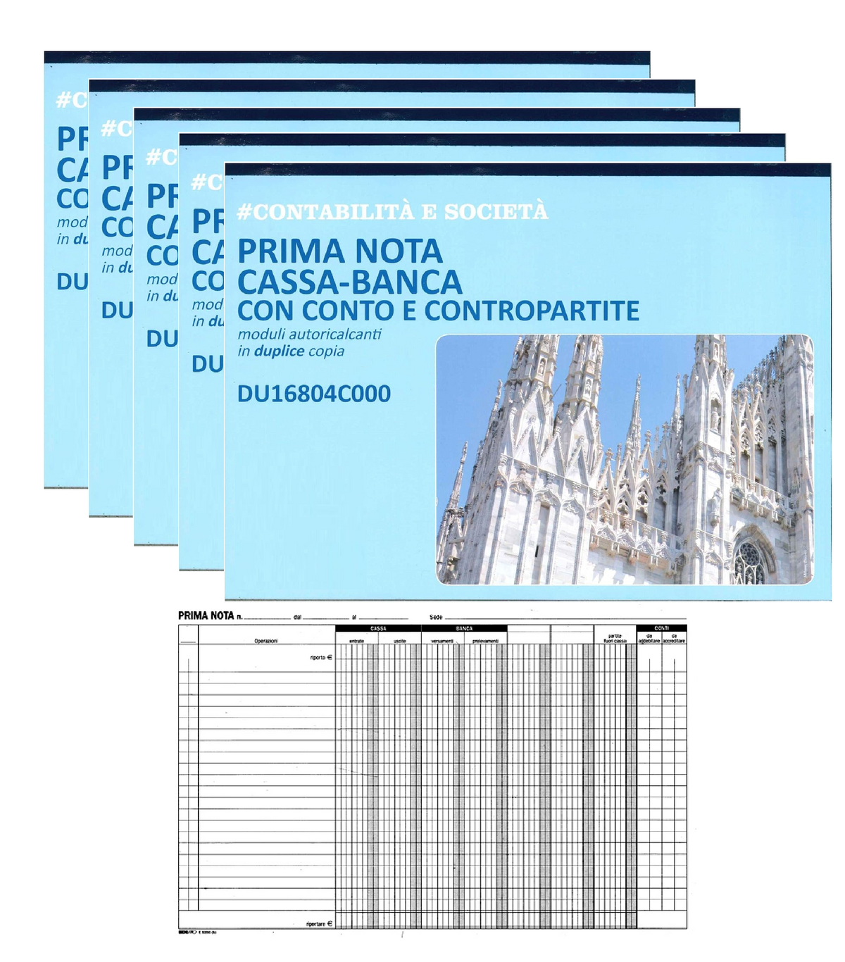 Registro Prima Nota Cassa e Banca A4 2 Copie | Penna Touch Dodici12