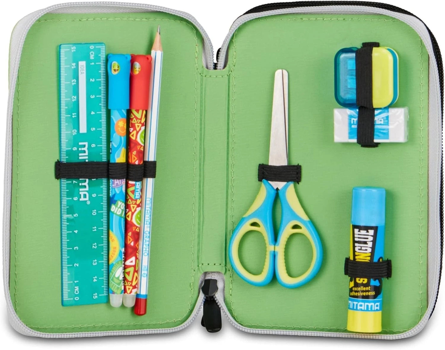 Astuccio 3 Zip Italian Brainrot Completo - Astuccio Scuola 3 Scomparti