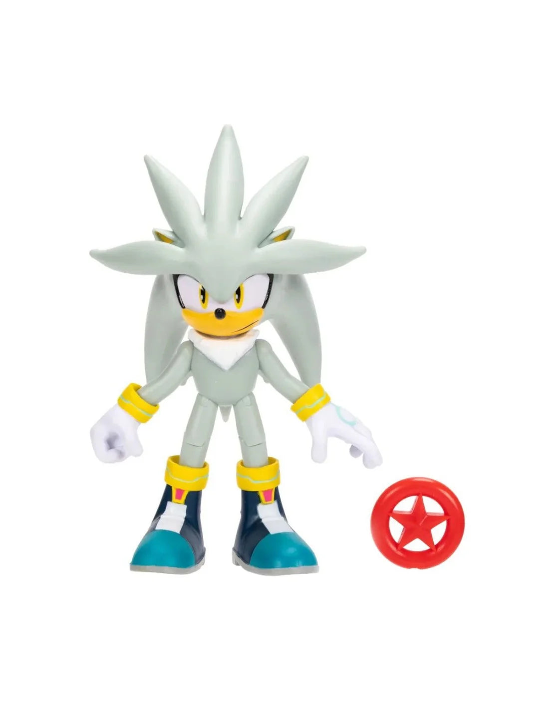 Sonic the Hedgehog Action Figure Silver con Red Star - Personaggio Articolato