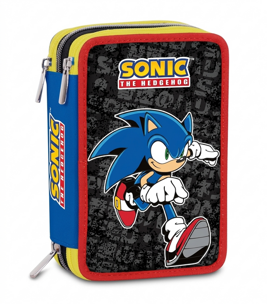 Astuccio 3 Zip Sonic The Hedgehog Completo Giotto 2026